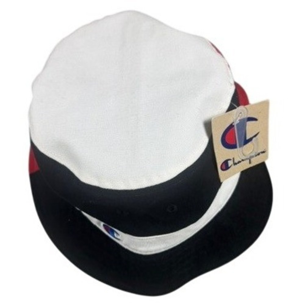 NWT Champion Bucket Hat Unisex L/XL Colorblock Red White Black Embroidered C